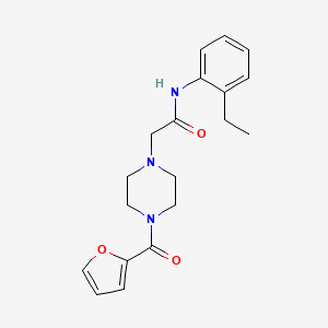 molecular formula C19H23N3O3 B5473921 N-(2-ethylphenyl)-2-[4-(furan-2-carbonyl)piperazin-1-yl]acetamide 