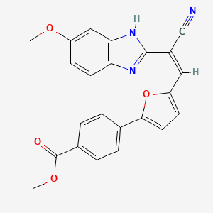 molecular formula C23H17N3O4 B5473932 methyl 4-{5-[(Z)-2-cyano-2-(5-methoxy-1H-benzimidazol-2-yl)ethenyl]furan-2-yl}benzoate 