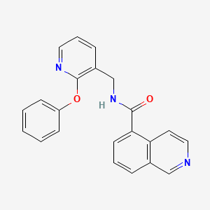 molecular formula C22H17N3O2 B5473934 N-[(2-phenoxypyridin-3-yl)methyl]isoquinoline-5-carboxamide 