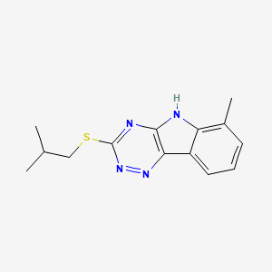 molecular formula C14H16N4S B5473937 3-(isobutylthio)-6-methyl-5H-[1,2,4]triazino[5,6-b]indole 