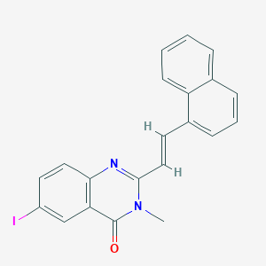 molecular formula C21H15IN2O B5473950 6-iodo-3-methyl-2-[2-(1-naphthyl)vinyl]-4(3H)-quinazolinone 