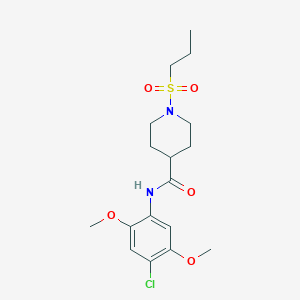 N-(4-chloro-2,5-dimethoxyphenyl)-1-propylsulfonylpiperidine-4-carboxamide