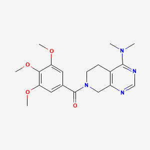 molecular formula C19H24N4O4 B5473981 N,N-dimethyl-7-(3,4,5-trimethoxybenzoyl)-5,6,7,8-tetrahydropyrido[3,4-d]pyrimidin-4-amine 