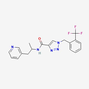 N-[1-methyl-2-(3-pyridinyl)ethyl]-1-[2-(trifluoromethyl)benzyl]-1H-1,2,3-triazole-4-carboxamide