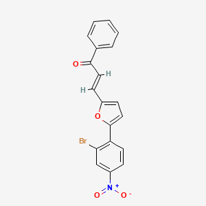 molecular formula C19H12BrNO4 B5474100 3-[5-(2-bromo-4-nitrophenyl)-2-furyl]-1-phenyl-2-propen-1-one 