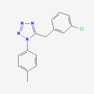 molecular formula C15H13ClN4 B5474116 5-(3-chlorobenzyl)-1-(4-methylphenyl)-1H-tetrazole 