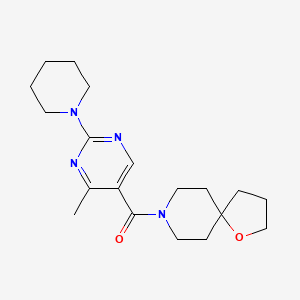 molecular formula C19H28N4O2 B5474163 8-{[4-methyl-2-(1-piperidinyl)-5-pyrimidinyl]carbonyl}-1-oxa-8-azaspiro[4.5]decane 