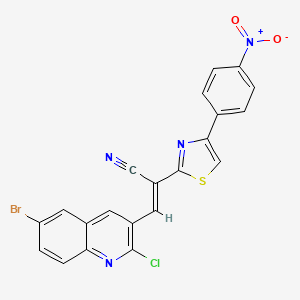 molecular formula C21H10BrClN4O2S B5474166 3-(6-bromo-2-chloro-3-quinolinyl)-2-[4-(4-nitrophenyl)-1,3-thiazol-2-yl]acrylonitrile 