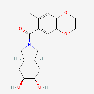 (3aR*,5S*,6S*,7aS*)-2-[(7-methyl-2,3-dihydro-1,4-benzodioxin-6-yl)carbonyl]octahydro-1H-isoindole-5,6-diol