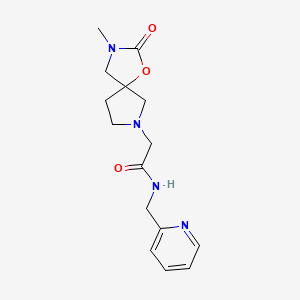 molecular formula C15H20N4O3 B5474228 2-(3-methyl-2-oxo-1-oxa-3,7-diazaspiro[4.4]non-7-yl)-N-(2-pyridinylmethyl)acetamide 