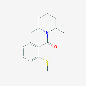 molecular formula C15H21NOS B5474230 2,6-dimethyl-1-[2-(methylthio)benzoyl]piperidine 