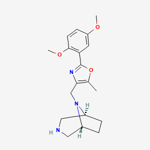 (1R*,5S*)-8-{[2-(2,5-dimethoxyphenyl)-5-methyl-1,3-oxazol-4-yl]methyl}-3,8-diazabicyclo[3.2.1]octane