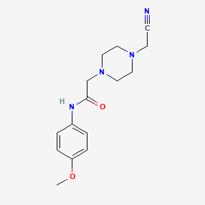 molecular formula C15H20N4O2 B5474285 2-(4-Cyanomethyl-piperazin-1-yl)-N-(4-methoxy-phenyl)-acetamide 