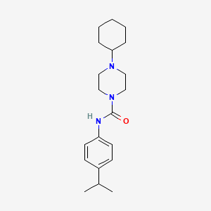 4-cyclohexyl-N-[4-(propan-2-yl)phenyl]piperazine-1-carboxamide