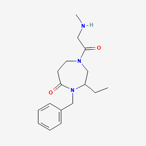 4-benzyl-3-ethyl-1-(N-methylglycyl)-1,4-diazepan-5-one hydrochloride