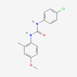 molecular formula C15H15ClN2O2 B5474291 1-(4-Chlorophenyl)-3-(4-methoxy-2-methylphenyl)urea 