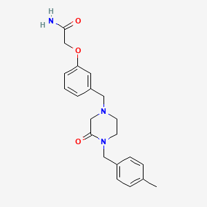 2-(3-{[4-(4-methylbenzyl)-3-oxo-1-piperazinyl]methyl}phenoxy)acetamide