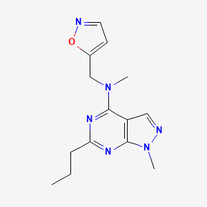 N-(5-isoxazolylmethyl)-N,1-dimethyl-6-propyl-1H-pyrazolo[3,4-d]pyrimidin-4-amine