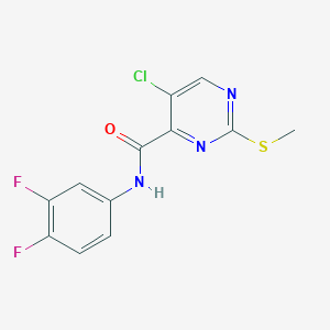 molecular formula C12H8ClF2N3OS B5474336 5-chloro-N-(3,4-difluorophenyl)-2-(methylthio)pyrimidine-4-carboxamide 