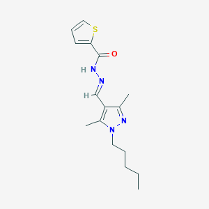 N-[(E)-(3,5-dimethyl-1-pentylpyrazol-4-yl)methylideneamino]thiophene-2-carboxamide