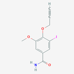 molecular formula C11H10INO3 B5474353 3-iodo-5-methoxy-4-(2-propyn-1-yloxy)benzamide 