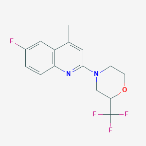 6-fluoro-4-methyl-2-[2-(trifluoromethyl)morpholin-4-yl]quinoline