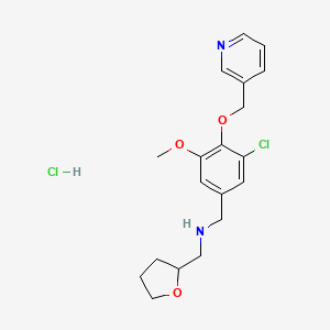 molecular formula C19H24Cl2N2O3 B5474392 [3-chloro-5-methoxy-4-(3-pyridinylmethoxy)benzyl](tetrahydro-2-furanylmethyl)amine hydrochloride 