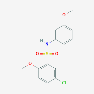 molecular formula C14H14ClNO4S B5474429 5-chloro-2-methoxy-N-(3-methoxyphenyl)benzenesulfonamide 