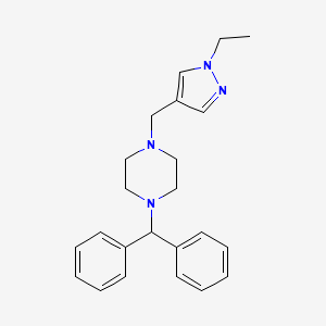 1-(diphenylmethyl)-4-[(1-ethyl-1H-pyrazol-4-yl)methyl]piperazine