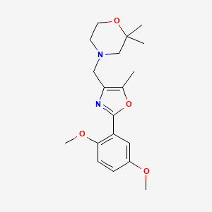 molecular formula C19H26N2O4 B5474463 4-{[2-(2,5-dimethoxyphenyl)-5-methyl-1,3-oxazol-4-yl]methyl}-2,2-dimethylmorpholine 