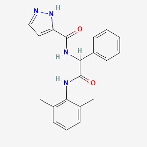 molecular formula C20H20N4O2 B5474467 N-(2,6-DIMETHYLPHENYL)-2-PHENYL-2-[(1H-PYRAZOL-3-YL)FORMAMIDO]ACETAMIDE 