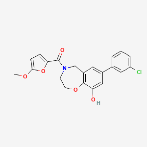 7-(3-chlorophenyl)-4-(5-methoxy-2-furoyl)-2,3,4,5-tetrahydro-1,4-benzoxazepin-9-ol