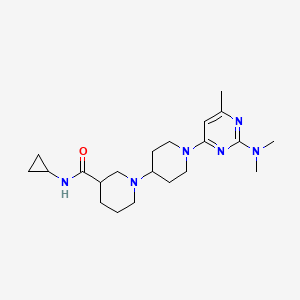 N-cyclopropyl-1'-[2-(dimethylamino)-6-methylpyrimidin-4-yl]-1,4'-bipiperidine-3-carboxamide