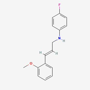 4-fluoro-N-[(E)-3-(2-methoxyphenyl)prop-2-enyl]aniline