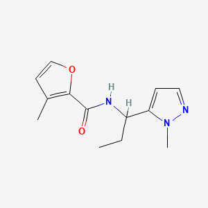 molecular formula C13H17N3O2 B5474554 3-methyl-N-[1-(1-methyl-1H-pyrazol-5-yl)propyl]-2-furamide 