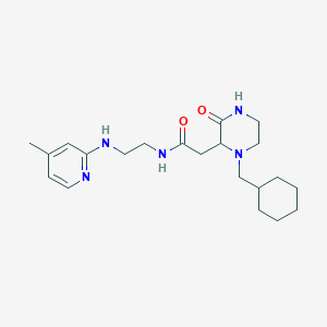 2-[1-(cyclohexylmethyl)-3-oxo-2-piperazinyl]-N-{2-[(4-methyl-2-pyridinyl)amino]ethyl}acetamide