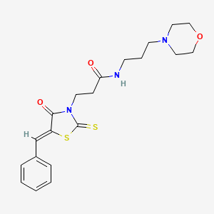 3-(5-benzylidene-4-oxo-2-thioxo-1,3-thiazolidin-3-yl)-N-[3-(4-morpholinyl)propyl]propanamide