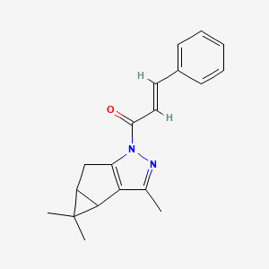 (E)-3-Phenyl-1-(3,4,4-trimethyl-3B,4,4A,5-tetrahydro-1H-cyclopropa[3,4]cyclopenta[1,2-C]pyrazol-1-YL)-2-propen-1-one