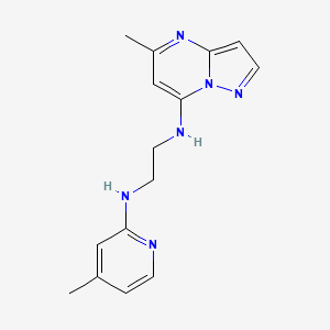 (5-methylpyrazolo[1,5-a]pyrimidin-7-yl){2-[(4-methyl-2-pyridinyl)amino]ethyl}amine