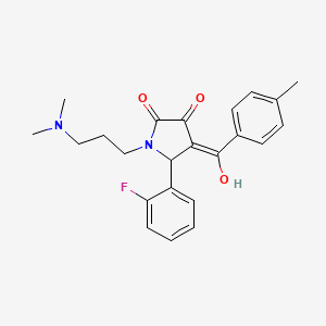 1-[3-(dimethylamino)propyl]-5-(2-fluorophenyl)-3-hydroxy-4-(4-methylbenzoyl)-2,5-dihydro-1H-pyrrol-2-one