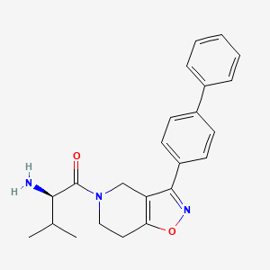 (2R)-1-(3-biphenyl-4-yl-6,7-dihydroisoxazolo[4,5-c]pyridin-5(4H)-yl)-3-methyl-1-oxobutan-2-amine