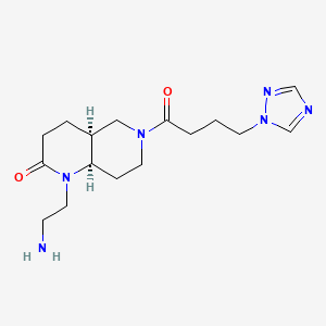 rel-(4aS,8aR)-1-(2-aminoethyl)-6-[4-(1H-1,2,4-triazol-1-yl)butanoyl]octahydro-1,6-naphthyridin-2(1H)-one hydrochloride