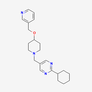 2-cyclohexyl-5-{[4-(3-pyridinylmethoxy)-1-piperidinyl]methyl}pyrimidine