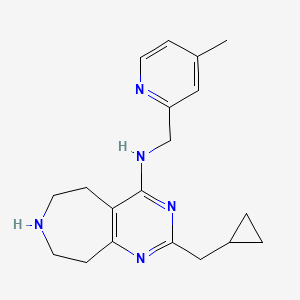 2-(cyclopropylmethyl)-N-[(4-methyl-2-pyridinyl)methyl]-6,7,8,9-tetrahydro-5H-pyrimido[4,5-d]azepin-4-amine dihydrochloride