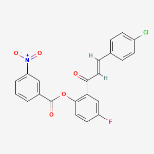 2-[3-(4-chlorophenyl)acryloyl]-4-fluorophenyl 3-nitrobenzoate