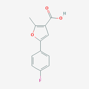 molecular formula C12H9FO3 B054747 5-(4-氟苯基)-2-甲基-3-呋喃甲酸 CAS No. 111787-88-3