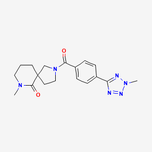 molecular formula C18H22N6O2 B5474703 7-methyl-2-[4-(2-methyl-2H-tetrazol-5-yl)benzoyl]-2,7-diazaspiro[4.5]decan-6-one 