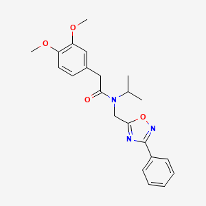 2-(3,4-dimethoxyphenyl)-N-[(3-phenyl-1,2,4-oxadiazol-5-yl)methyl]-N-(propan-2-yl)acetamide