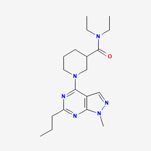 N,N-diethyl-1-(1-methyl-6-propyl-1H-pyrazolo[3,4-d]pyrimidin-4-yl)-3-piperidinecarboxamide