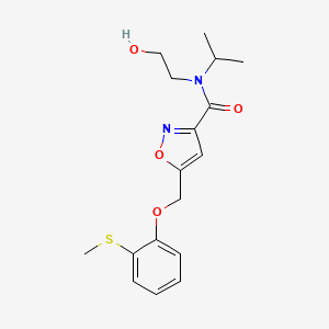 N-(2-hydroxyethyl)-N-isopropyl-5-{[2-(methylthio)phenoxy]methyl}isoxazole-3-carboxamide